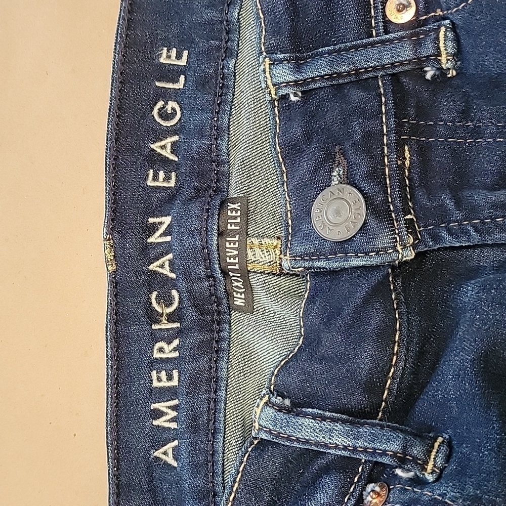 American Eagle Slim Straight Dark Wash, Size 32x32, Dark Wash, Excellent Cond. - Picture 7 of 13